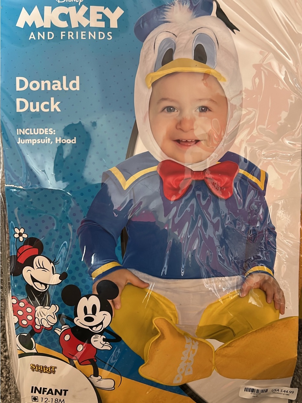 Infant Donald Duck Costume - Blue & Yellow